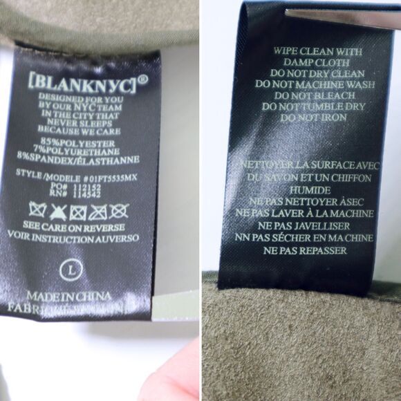 Blank NYC Size L Draped Moto Lightweight Jacket Snake Print Brown - Picture 10 of 10